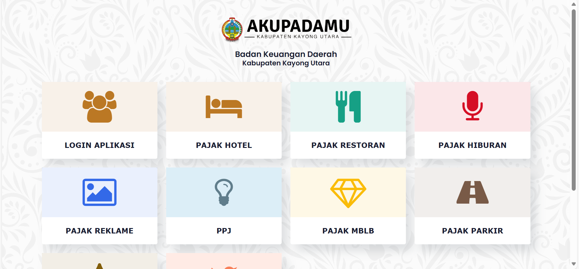 Aplikasi Kayong Utara Pajak Daerah Mudah (AKUPADAMU) Versi 2.0
