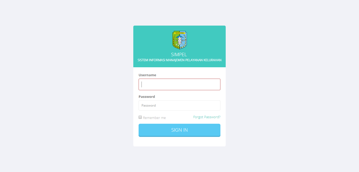 SIMPEL Kelurahan Kapuas Kanan Hulu Kab. Sintang